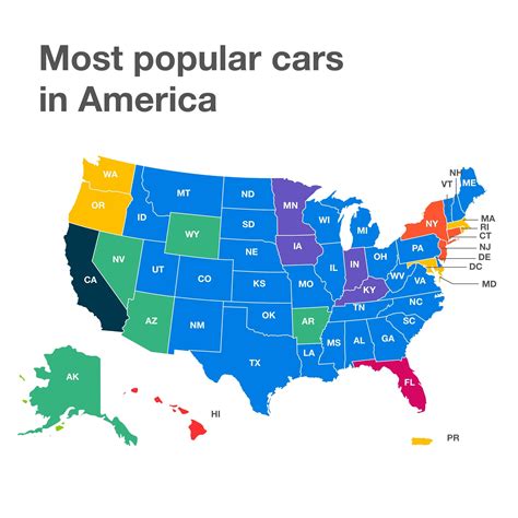 Most Popular Cars Per State For 2020 Interactive Infographic Cars
