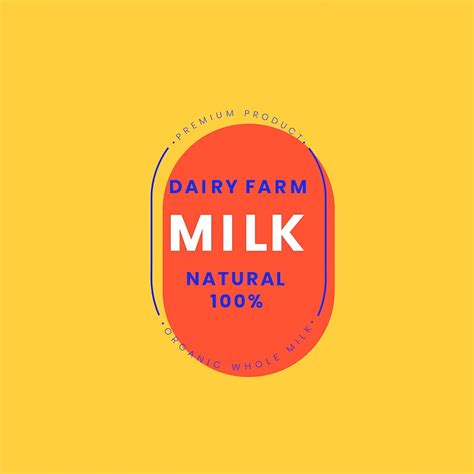 Dairy Farm Milk Logo Badge Free Vector Rawpixel