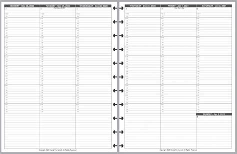 Lvl Weekly Planner 2 Pages Per Week Vertical 2 Pages Per Month With