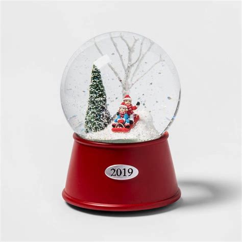 55 X 38 Sledding Scene Musical Snow Globe Wondershop Musical