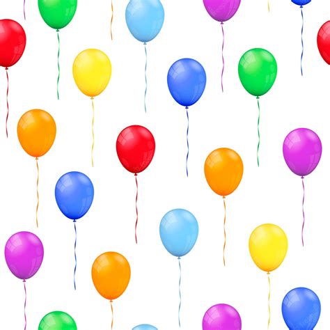 Premium Vector Colorful Balloons Seamless Pattern