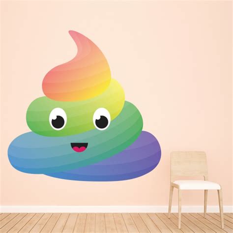 Unicorn Poop Emoji Wall Sticker