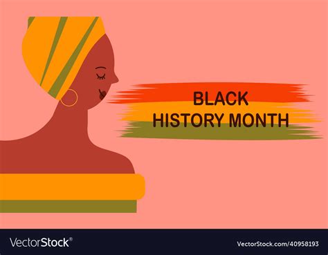 Black History Month With Woman Royalty Free Vector Image