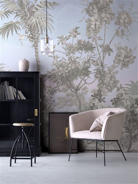 Chinoiserie Floral Birds Wallpaper Repeat Mural Home Decor Etsy Singapore