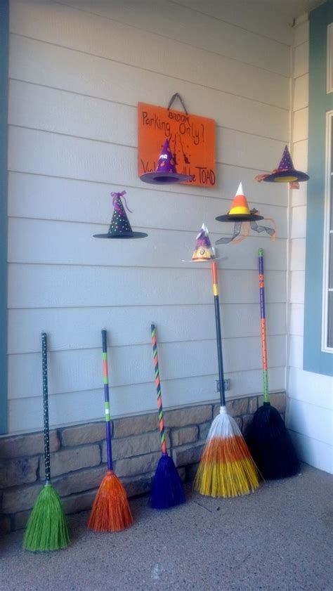 Broom Parking Only Violators Will Be Toad Hand Painted Brooms From Ace Hardware An Fun Diy