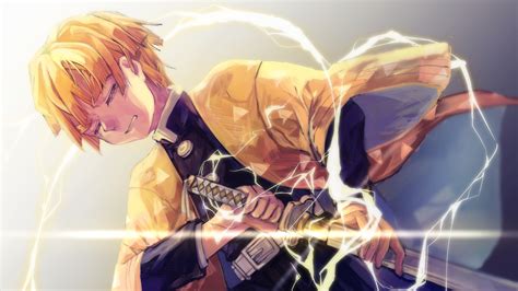 Demon Slayer Zenitsu Agatsuma Having Lightning Sword Hd Anime
