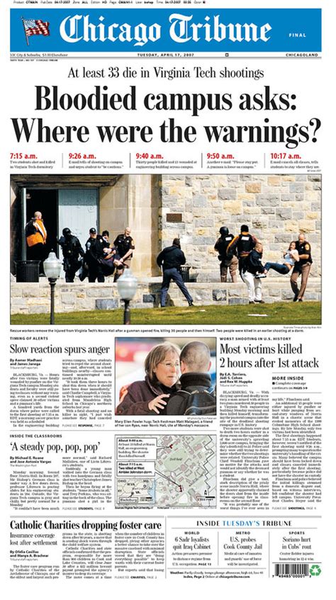 Front Pages The Chicago Tribune