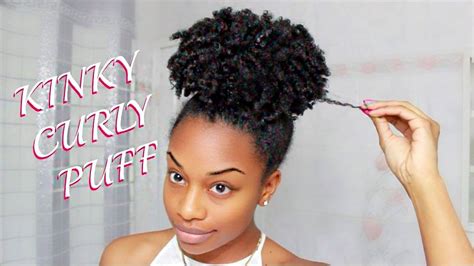 If you have curly or kinky hair, particularly if you have tight coils, brushing your hair will separate it and leave you looking poofy and if you have damaged your curly hair by straightening it for years, you cannot get the curls back. Hair Of The Day #3 Kinky Curly Puff - YouTube