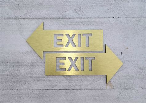 Directional Exit Sign Exit Sign With Arrow Arrow Signs Business
