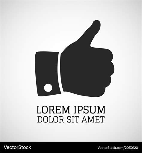 Thumbs Up Icon Royalty Free Vector Image Vectorstock