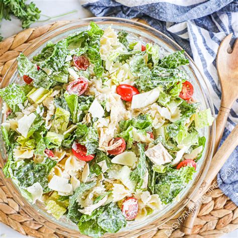 Make this fresh, cold pasta salad recipe in under 30 minutes! Restaurant Style CHICKEN CAESAR PASTA SALAD · Easy Family ...