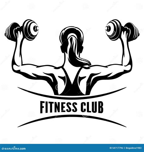 Fitness Club Emblem Vektor Abbildung Illustration Von Graphiken 54717796