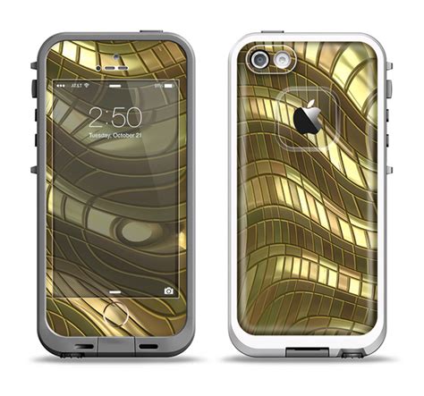 The Warped Gold Plated Mosaic Apple Iphone 5 5s Lifeproof Fre Case Ski