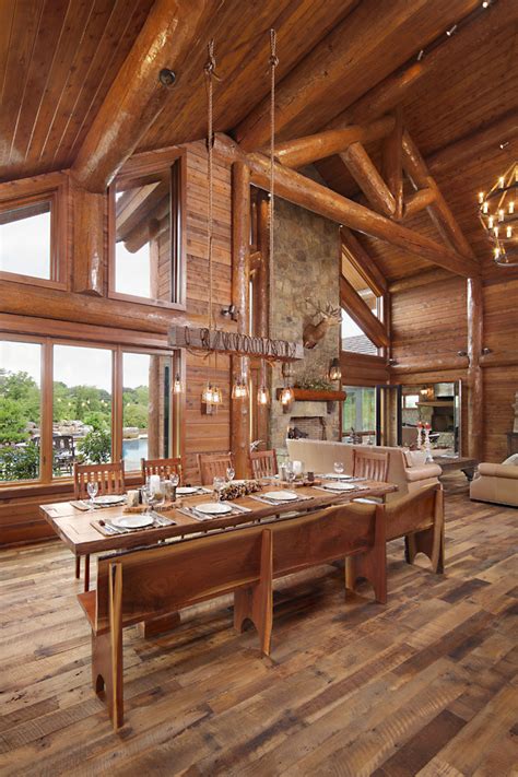 Modern Day Log Cabin The Bowling Green Residence Dining Room