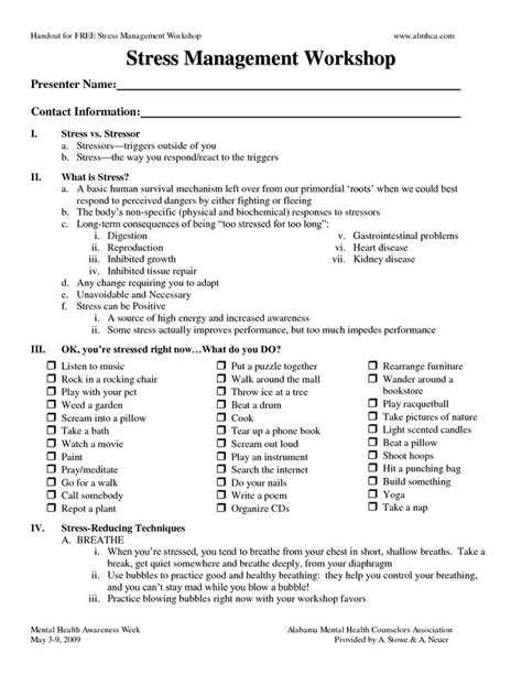 19 Best Images Of Mental Health Worksheets Pdf Printable Mental