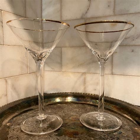 Slanted Martini Glasses Etsy