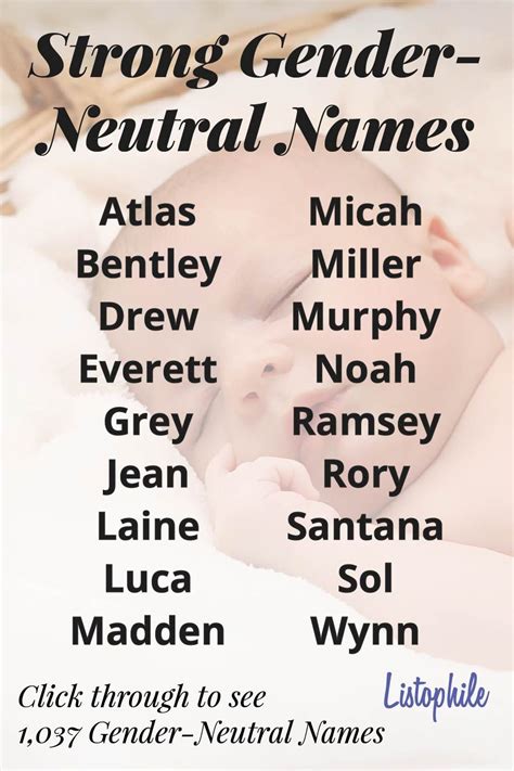 1 037 Gender Neutral Names List Of Strong Gender Neutral Names Click