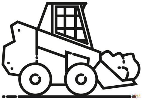 Coloring Bobcat Truck Excavator Template Mining Sketch Coloring Page