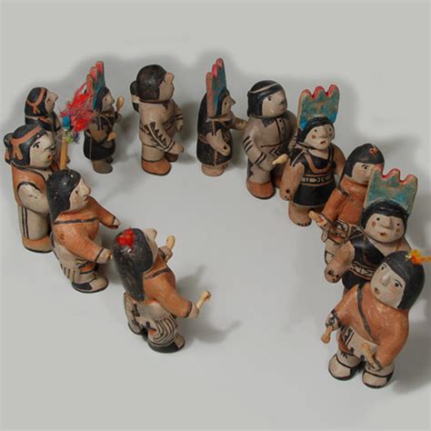 Southwest Indian Pottery Figurines Cochiti Pueblo Potter Unknown