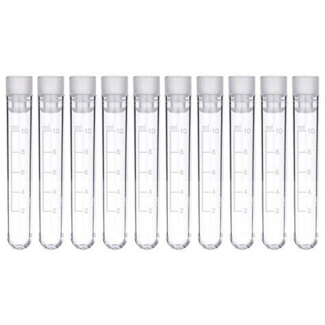 50pcs 10ml Plastic Labs Frozen Test Tubes Vial Seal Sample Containers
