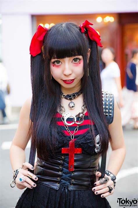 harajuku goth punk style w twin tails algonquins tutuha demonia and hellcatpunks tokyo fashion