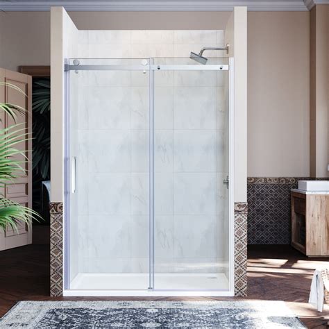 Sunny Shower 60 X 72 Sliding Shower Doors 516 Clear Glass Chrome