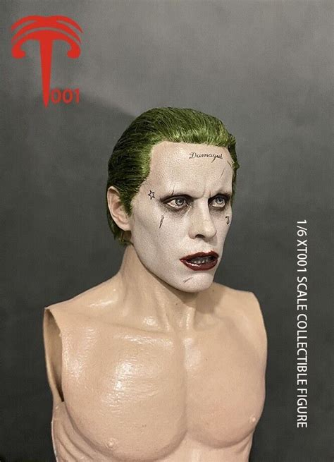 16 Xt001 Joker Jared Leto Hair Transplant Head Carving For 12 Male Figure Toy Ebay