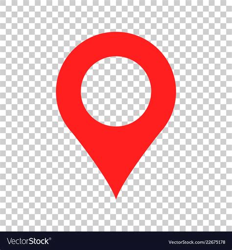 Pin Map Icon In Flat Style Gps Navigation On Vector Image