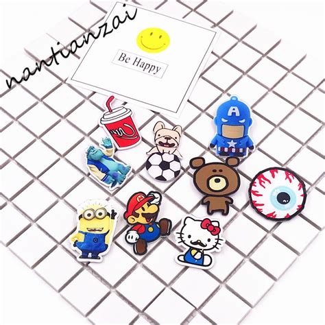 1pcs harajuku lovely cartoon drink bear hello kitty brooch acrylic pin badges cartoon backpack