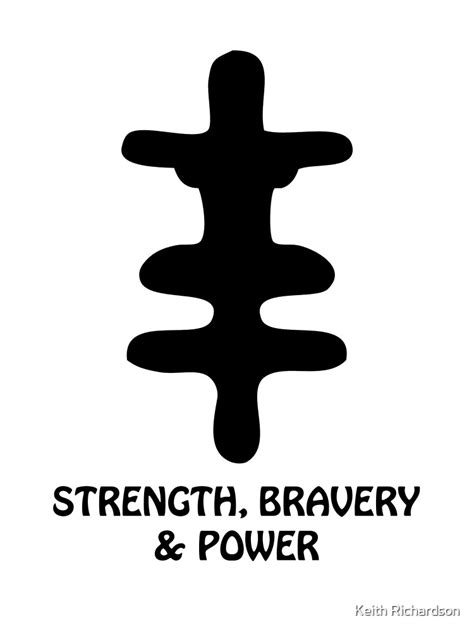T Shirt Adinkra Symbol Bravery Sticker By Keithcr Redbubble