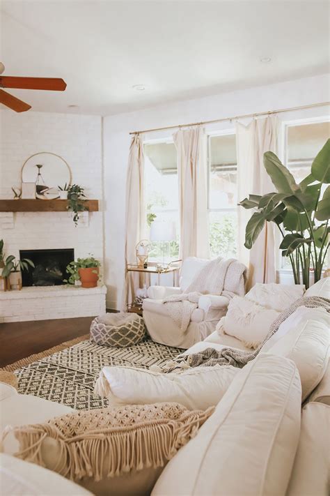 This Open Concept Space Has Perfected The Art Of Boho Living Room Decor
