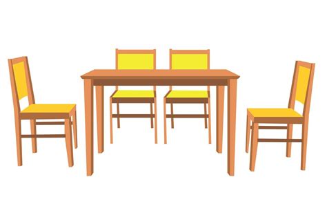 A Set Of Chairs And A Table 22153375 Vector Art At Vecteezy