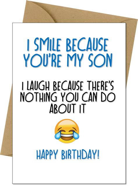 Funny Happy Birthday Card For Son Perfect For Th Th Th Etsy