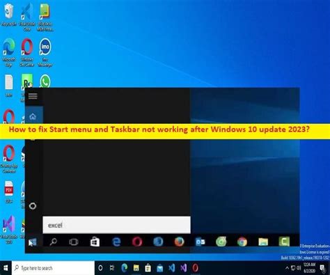 How To Fix Start Menu And Taskbar Not Working After Windows 10 Update