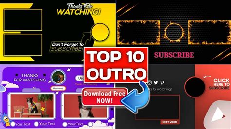 Top 10 Best Outro Templates For Youtube Copyright Free Free Outro