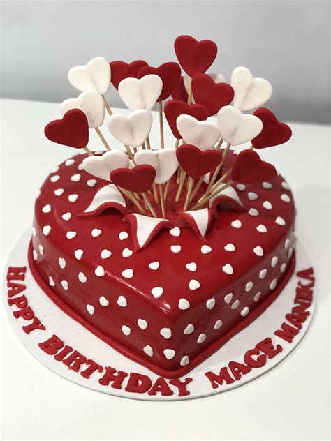 Customize Red Hearts Cake Lakwimana