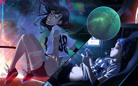 Fondos De Pantalla Ilustración Ciberpunk Anime Futurista Chica 88