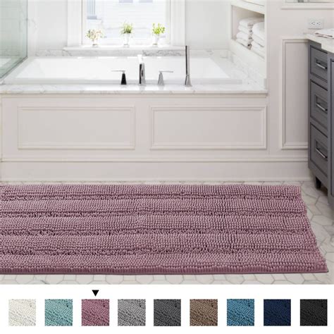 Check out our square bathroom rug selection for the very best in unique or custom, handmade pieces from our home & living shops. Slip-Resistant Washable Striped Large Chenille Shaggy Bath ...