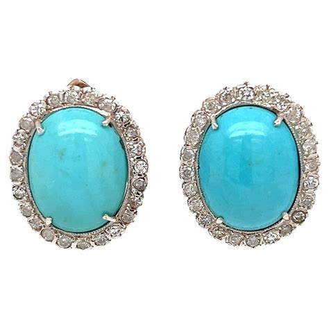Persian Turquoise And Pearl Earrings For Sale At 1stDibs Turquoise