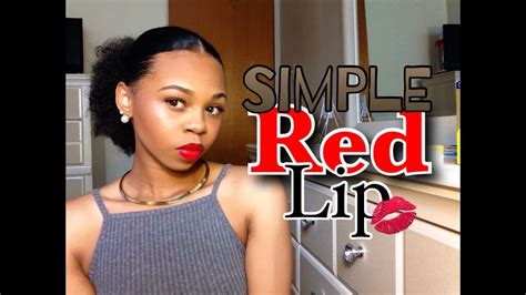 Simple Red Lip Makeup Tutorial Crystyle Beauty Youtube