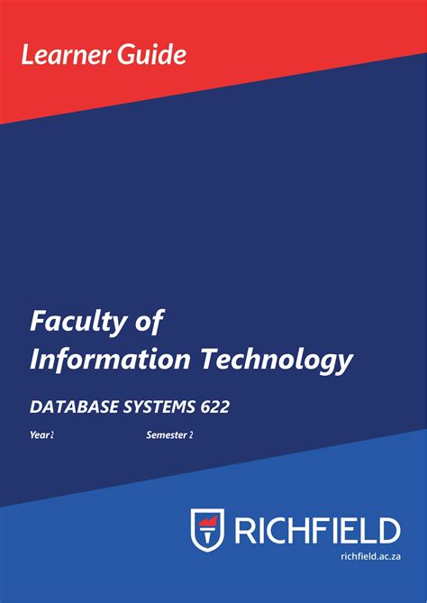 Database Systems 622 2023 Sem2 Faculty Of Information Technology