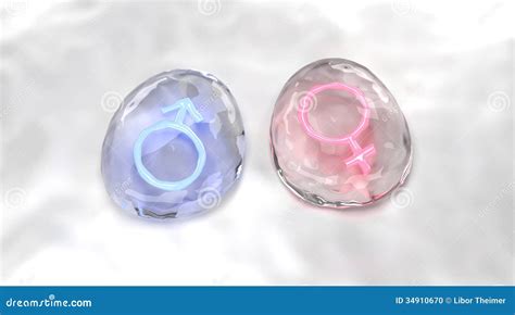 3d lighting male and female sex symbols in water drops stock illustration illustration of