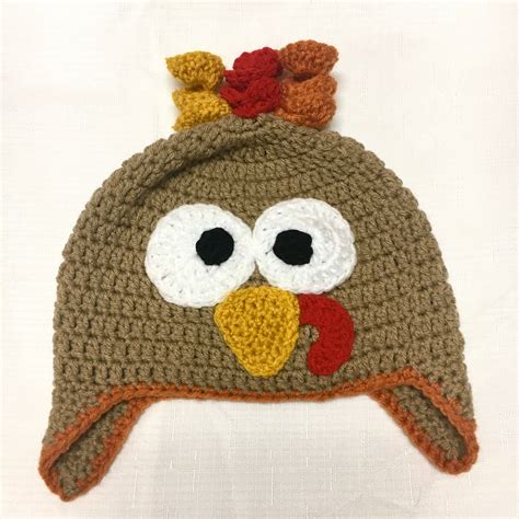 Turkey Hat Custom Turkey Beanie Thanksgiving Hat Fall Etsy Crochet