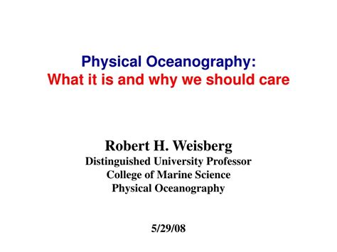 Ppt Physical Oceanography What It Is And Why We Should Care