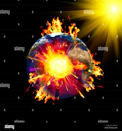 Exploding Planet Earth At Space Data Source Nasa Web Site Stock Photo Alamy