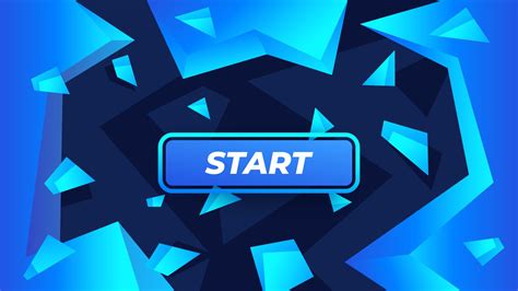 Start Game Button On Abstract Background With Crystals 2800256 Vector