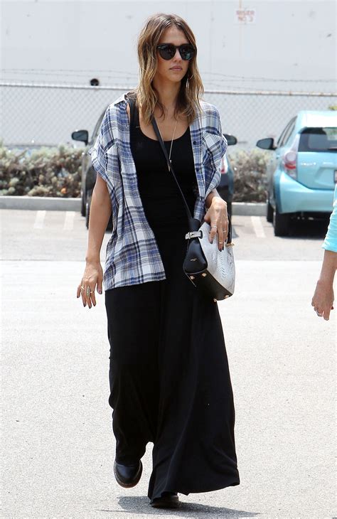 Jessica Alba In Maxi Dress Out In La July 2014 Celebmafia