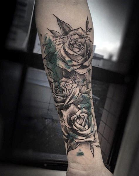 Forearm Rose Tattoo Drawings