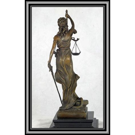 Scales Of Justice Law Statue Figurine Bronze