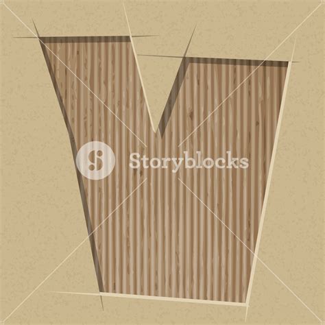 Letter Cut Out On A Cardboard Vector Paper Alphabet Royalty Free Stock